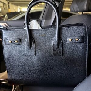 Saint Laurent Black Leather Shoulder Bag